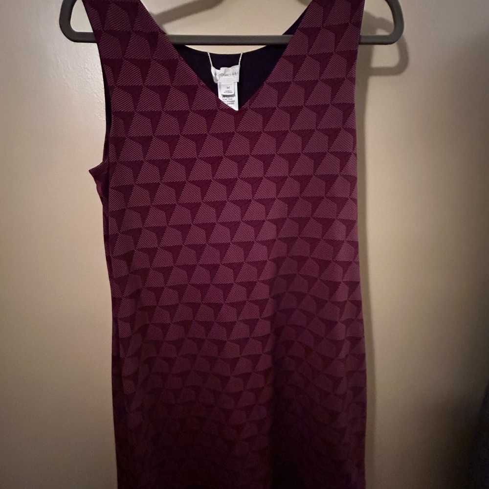 NWOT Magnolia Grace Reversible Elegant Patterned Sleeveless Dress, Zipper Back - Picture 6 of 16